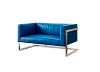 Диван Andrian Silver & Blue