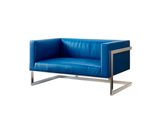 Диван Andrian Silver & Blue