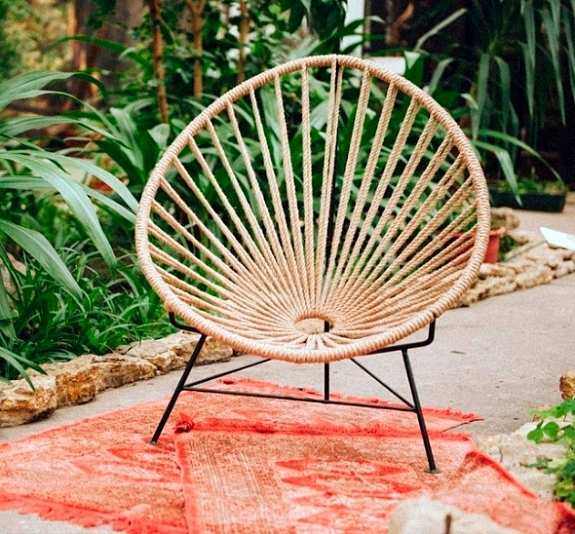 Бежевый садовый стул Acapulco Chair рис 3