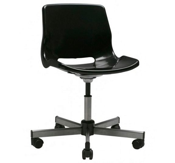 Стул пластиковый Snille чёрный рис 1