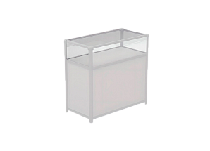 Витрина низкая прямоугольная белая