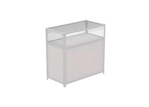 Витрина низкая прямоугольная белая