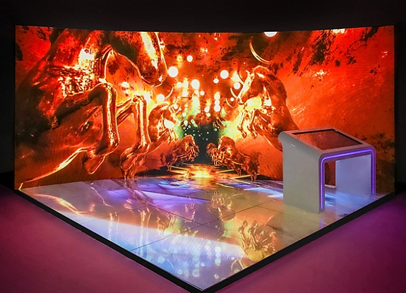 Угловая 3х2,5 светодиодная фотозона