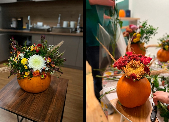 Букет в тыкве