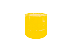 Стол журнальный из бочки жёлтый