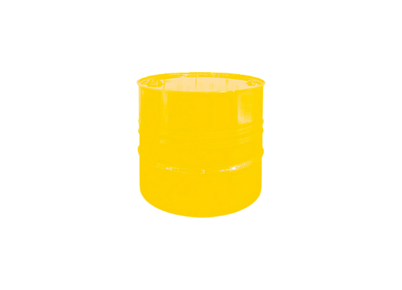 Стол журнальный из бочки жёлтый