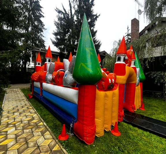 Батут с горкой "Русские сказки" рис 2