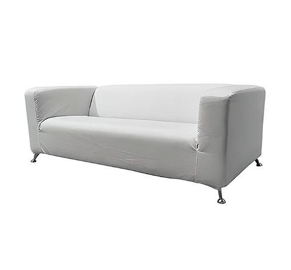 Диван Клиппан тканевый белый рис 3