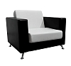Кресло Cube бело-черное рис 1