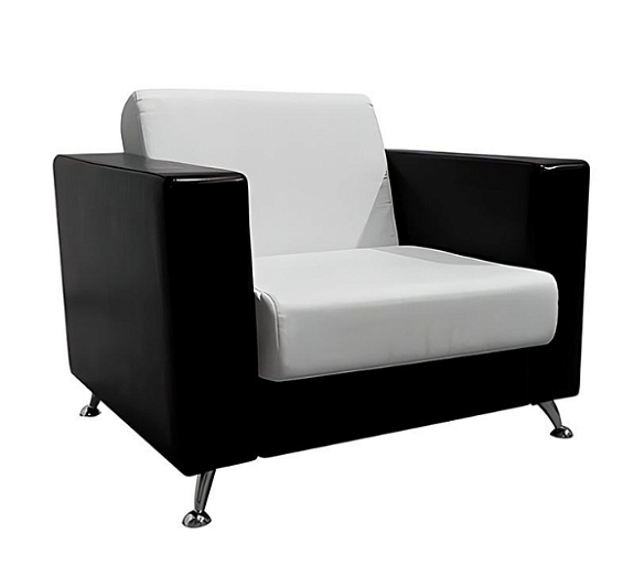 Кресло Cube бело-черное рис 1