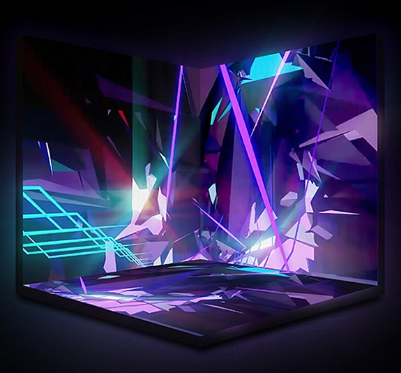 Угловая 3х3 светодиодная фотозона рис 1