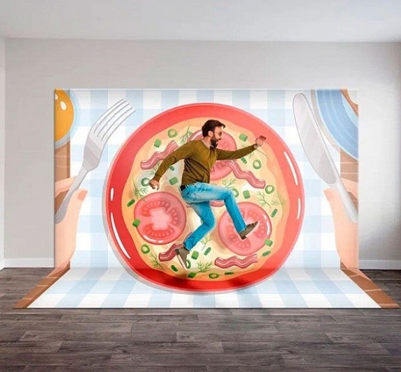 Фотозона оптические иллюзии «Тарелка» рис 1