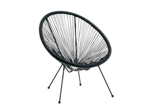 Чёрный садовый стул Acapulco Chair
