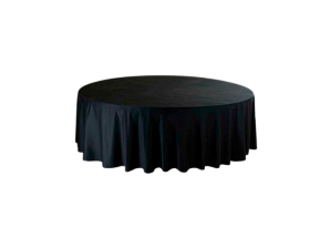 Скатерть круглая 3,2м черная «Сатен Испания»