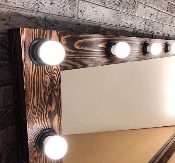 Зеркало Тёмное дерево рис 1