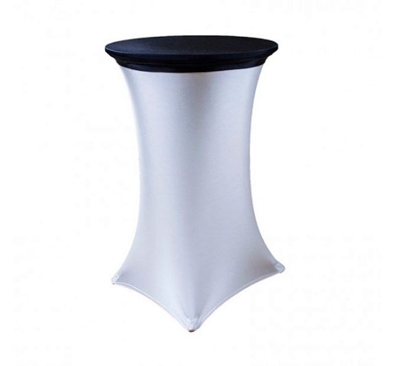 Стрейч наперон «Шапочка» для коктейльного стола черный рис 2