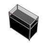 Витрина низкая прямоугольная черно-серебристая рис 3
