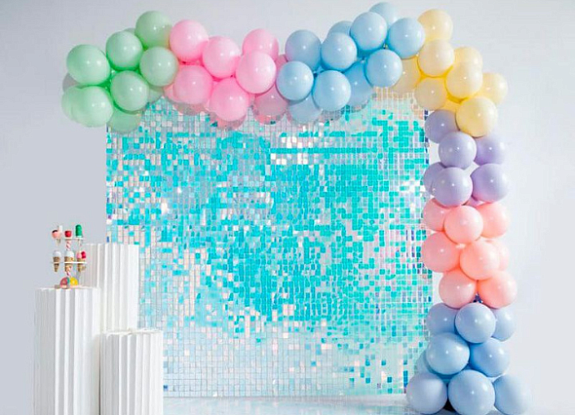 Пайетки голубой перламутр