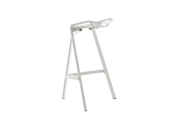 Стул барный One White