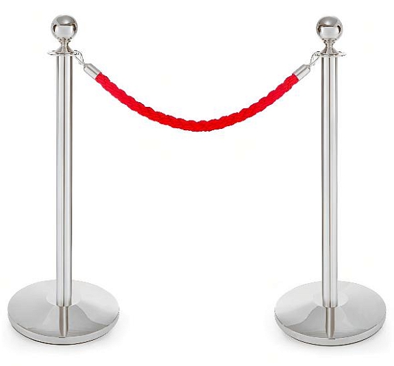 картинка Стойка с канатом серебристая от компании Рент-Бери