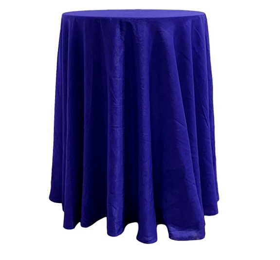 Скатерть синяя круглая для коктейльного стола рис 1