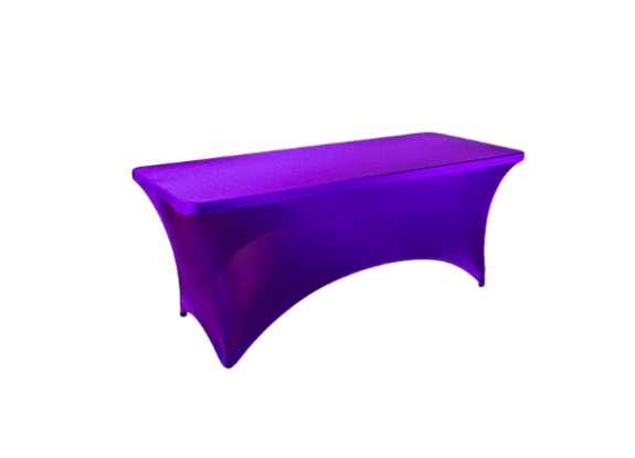 Стрейч скатерть для прямоугольного стола фиолетовая