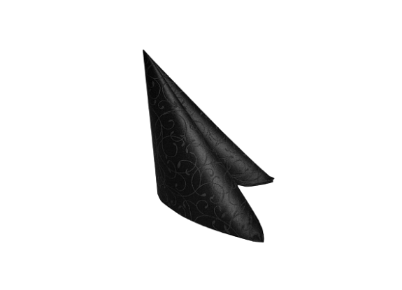 Салфетка чёрная «Жаккард» 45х45