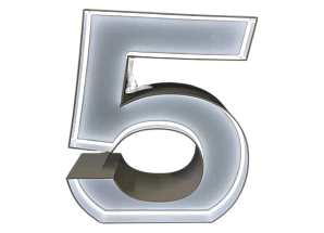 Буквы и цифры с неоновой подсветкой