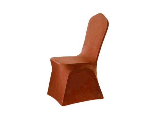 Чехол для стула терракотовый (стрейч)