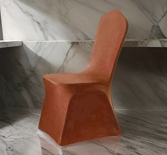 Чехол для стула терракотовый (стрейч) рис 1