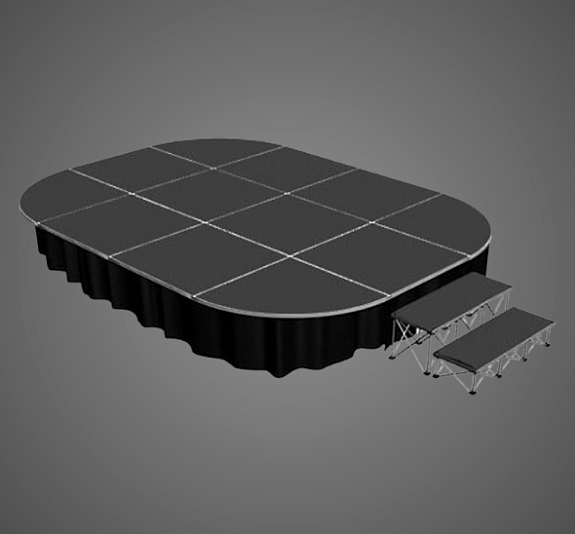 Подиум 4х3 закругленный рис 3