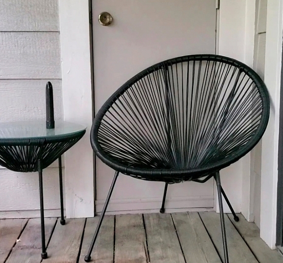 Чёрный садовый стул Acapulco Chair рис 2