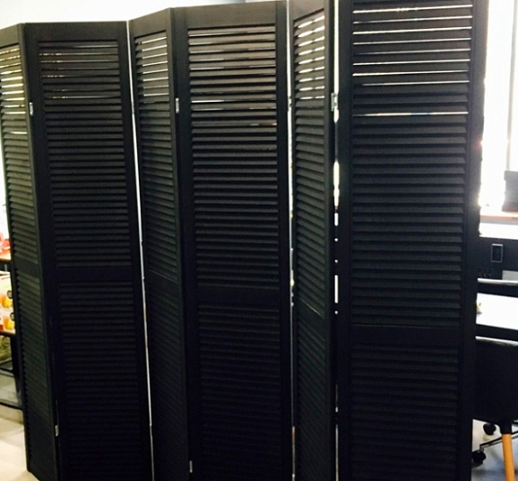 Складная ширма чёрная рис 3