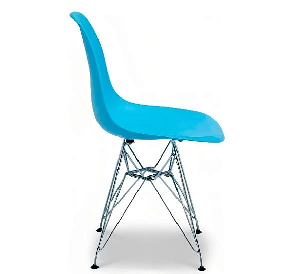 Стул Eames металл синий рис 2