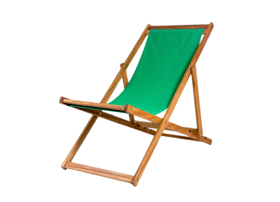 Зелёный шезлонг