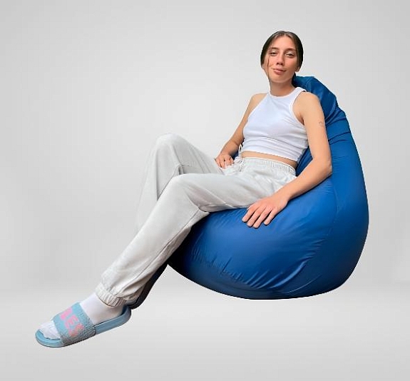 картинка Пуф кресло-мешок синий от компании Рент-Бери