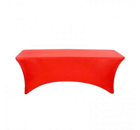 Стрейч скатерть для прямоугольного стола красная рис 3