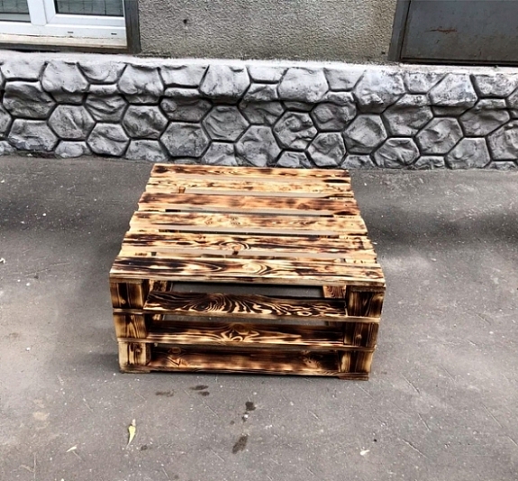 Обожжённый cтол журнальный рис 1