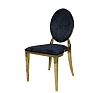 Стул Laval Gold с обивкой из чёрного бархата рис 1