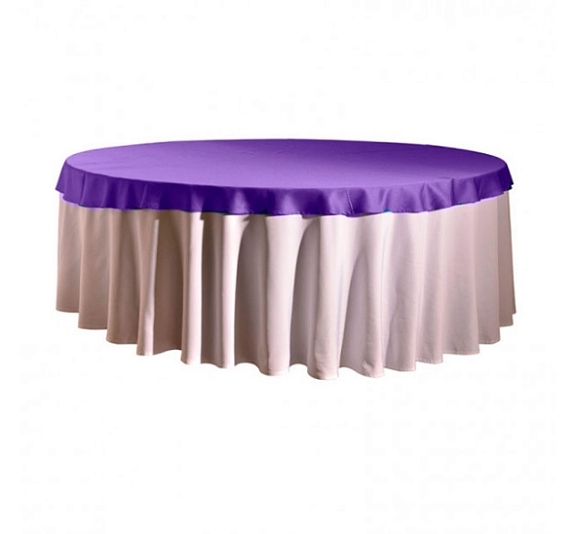 Наперон для круглого стола фиолетовый 2,2м рис 3