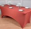 Стрейч скатерть для прямоугольного стола бордовая рис 1