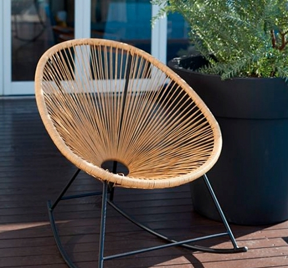 Бежевый садовый стул Acapulco Chair рис 4