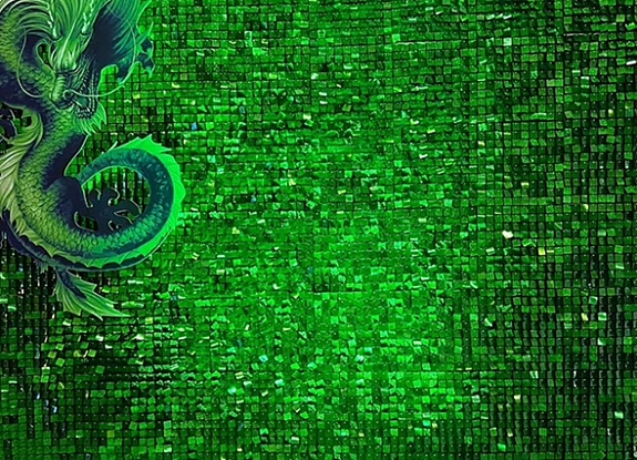 Фотозона Зеленые пайетки