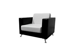 Кресло Cube бело-черное