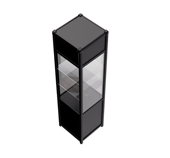 Витрина высокая черная рис 1