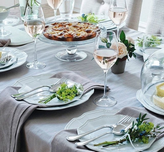 Скатерть прямоугольная серая рис 3