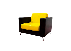 Кресло Cube желто-черное