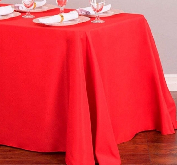 Скатерть прямоугольная красная рис 2