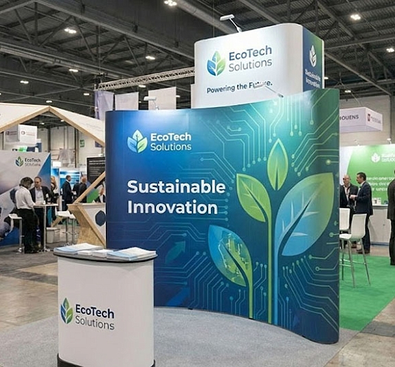 Поп Ап стенд с Башней изогнутая конструкция рис 1