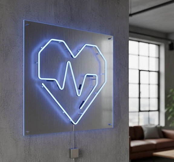 Аренда неоновой вывески «Сердце» к 8 марта рис 1